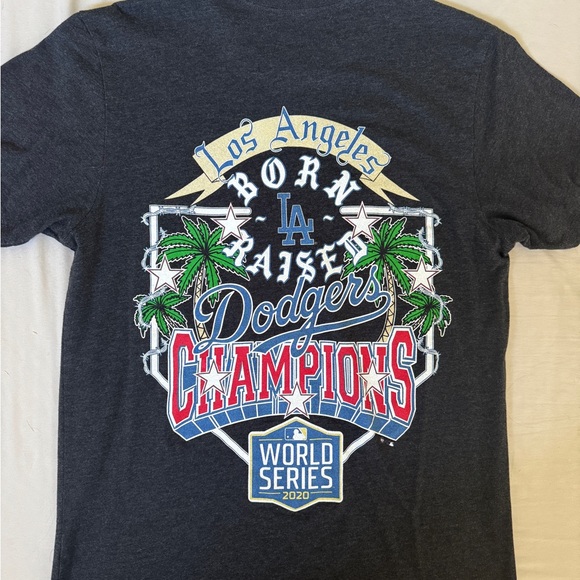 BORN X RAISED Other - 47 Brand Men's Charcoal Tee with Light Blue Print